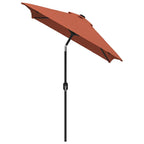 Ombrellone con Palo in Metallo 300x200 cm Terracotta