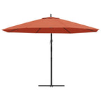Ombrellone a Sbalzo Palo in Alluminio 350 cm Terracotta