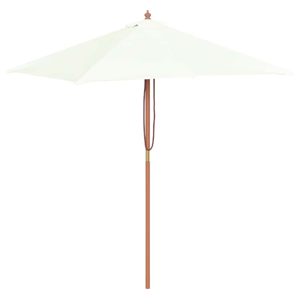 Ombrellone da Esterni con Palo in Legno 150x200 cm Sabbia