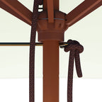 Ombrellone da Esterni con Palo in Legno 150x200 cm Sabbia