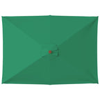 Ombrellone da Esterni con Palo in Legno 150x200 cm Verde