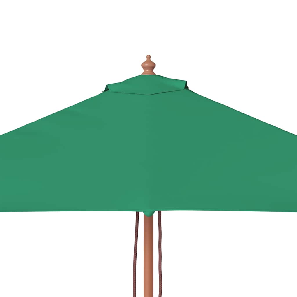 Ombrellone da Esterni con Palo in Legno 150x200 cm Verde