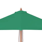 Ombrellone da Esterni con Palo in Legno 150x200 cm Verde