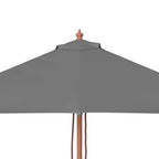 Ombrellone da Esterni con Palo in Legno 150x200 cm Antracite