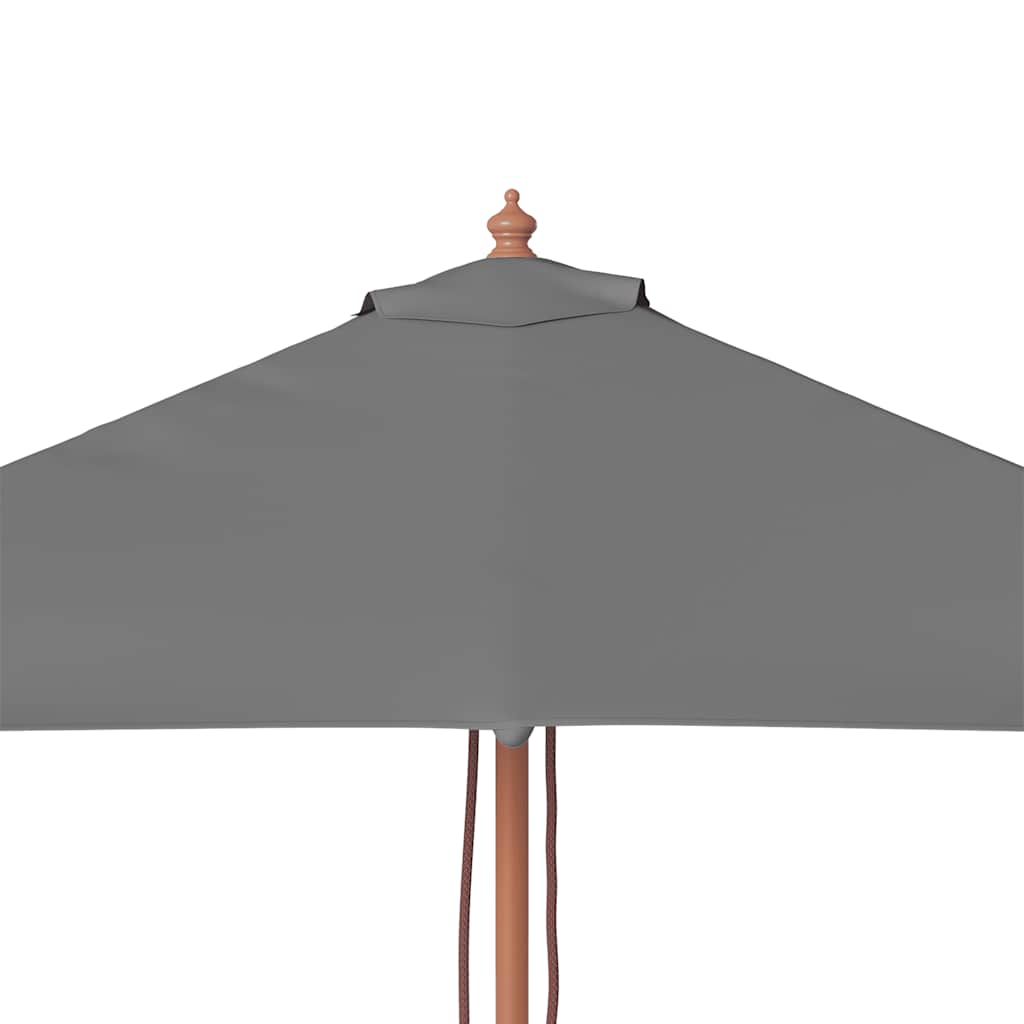 Ombrellone da Esterni con Palo in Legno 150x200 cm Antracite