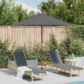 Ombrellone da Esterni con Palo in Legno 150x200 cm Antracite
