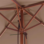 Ombrellone da Esterni con Palo in Legno 150x200 cm Tortora