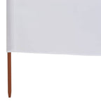 Paravento a 3 Pannelli in Tessuto 400x120cm Bianco