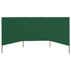Paravento a 3 Pannelli in Tessuto 400x120cm Verde