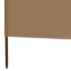 Paravento a 3 Pannelli in Tessuto 400x120cm Grigio Talpa