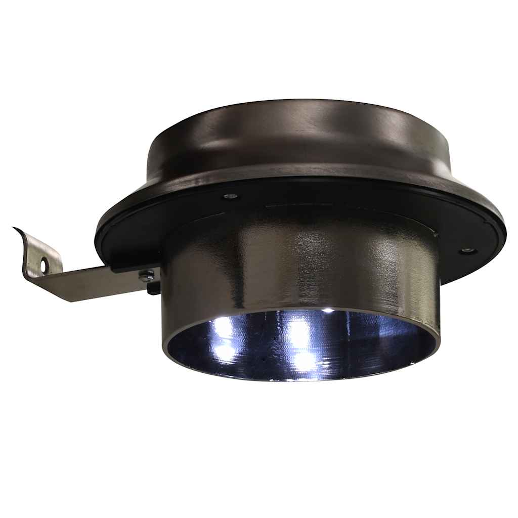 Lampade Solari da Esterni 6 pz a LED Rotonde 12 cm Bianco