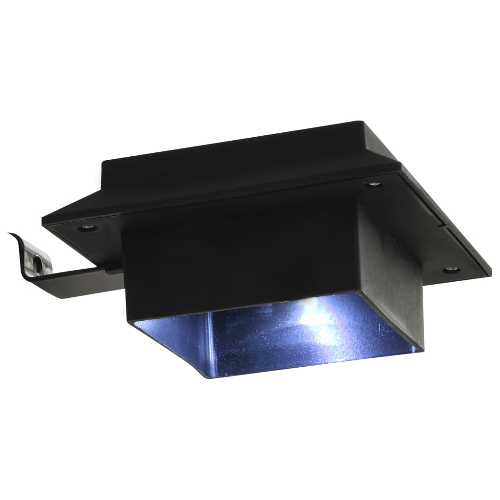 Lampade Solari da Esterni 6 pz a LED Quadrate 12 cm Nero