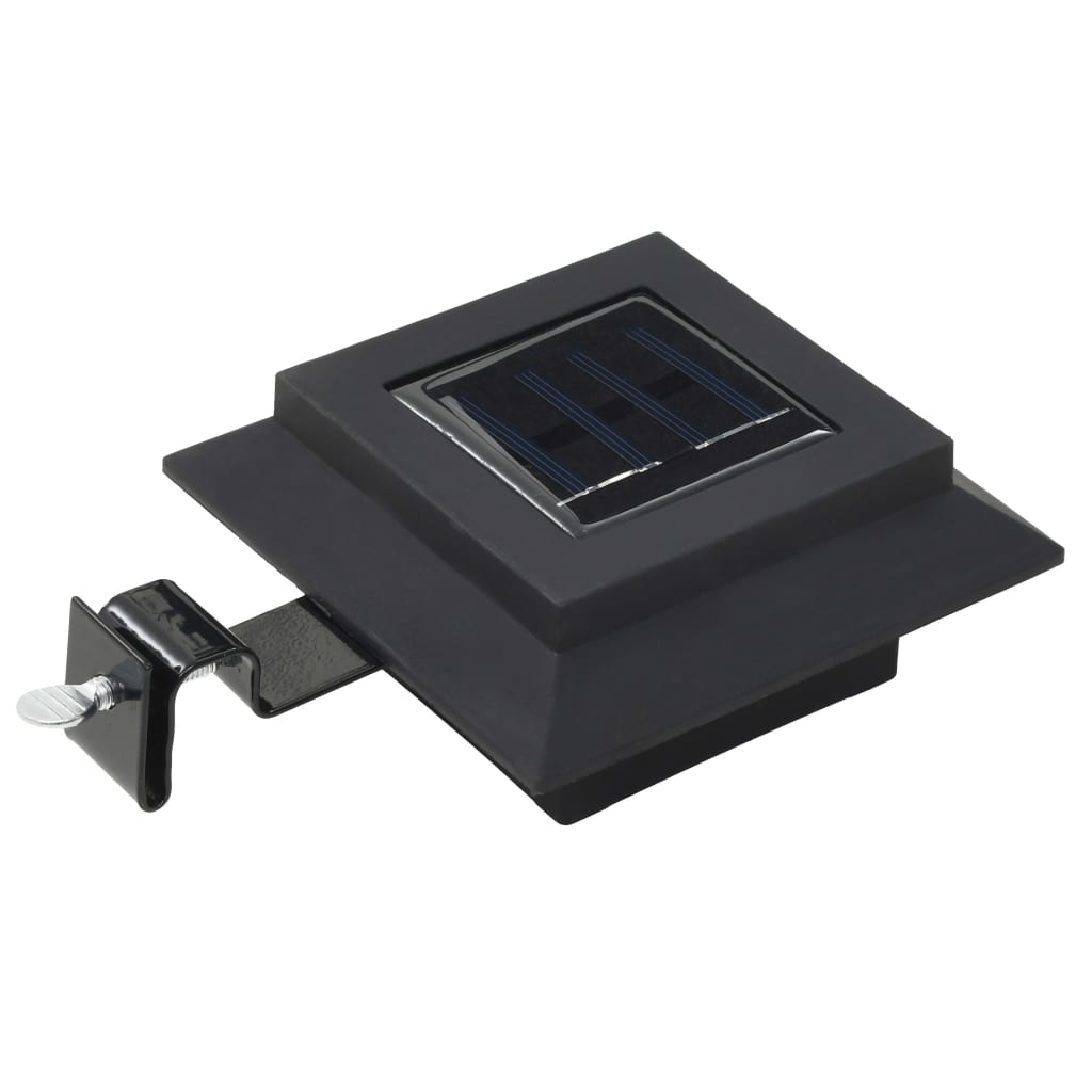 Lampade Solari da Esterni 6 pz a LED Quadrate 12 cm Nero