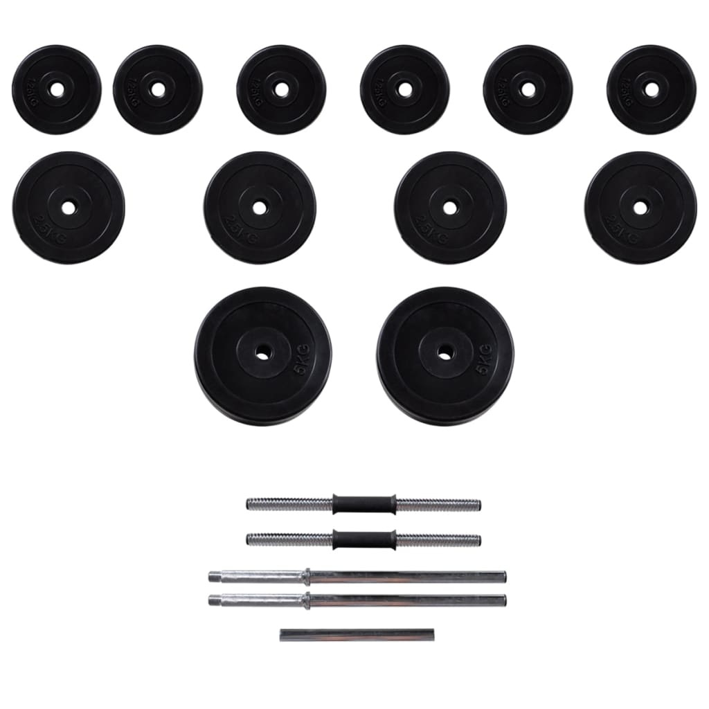 Macchina da Parete con Bilanciere e Set Manubri 30,5 kg