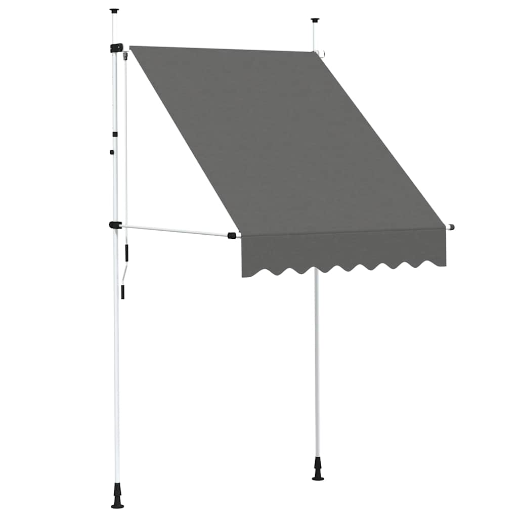 Tenda da Sole Retrattile Manuale 150 cm Antracite