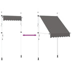 Tenda da Sole Retrattile Manuale 150 cm Antracite
