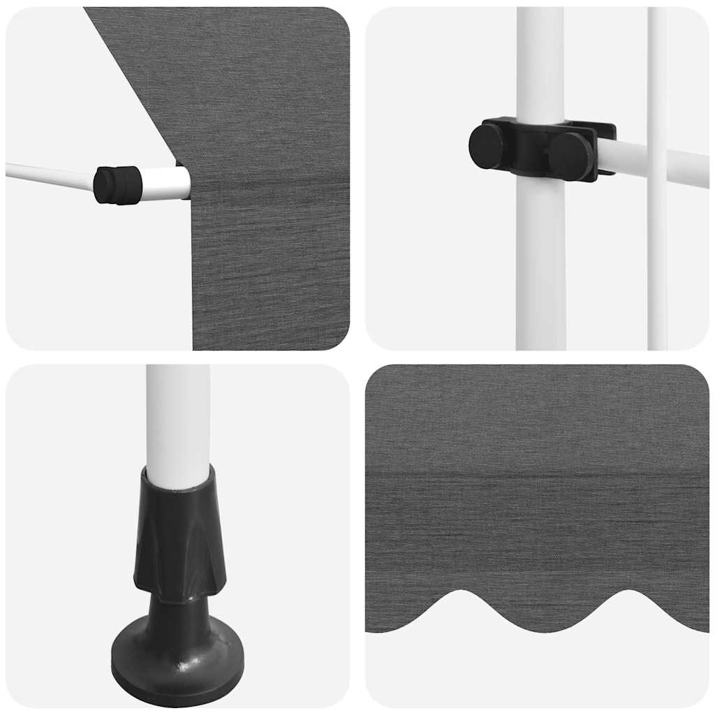 Tenda da Sole Retrattile Manuale 150 cm Antracite