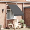 Tenda da Sole Retrattile Manuale 150 cm Antracite