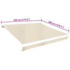 Tendone Parasole in Tela Crema 4,5x3 m