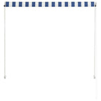 Tenda da Sole Retrattile 150x150 cm Blu e Bianco