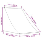 Tenda da Sole Retrattile 150x150 cm Blu e Bianco
