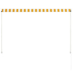 Tenda da Sole Retrattile 200x150 cm Giallo e Bianco