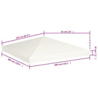 Copertura Superiore per Gazebo 310 g/m² 3x3 m Bianco Crema