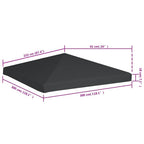 Copertura Superiore per Gazebo 310 g/m² 3x3 m Grigio