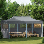 Tenda Pieghevole Pop-Up con Pareti Laterali 3x6 m Antracite