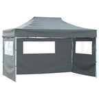 Tenda Pieghevole Pop-Up 4 Pareti Laterali 3x4,5 m Antracite