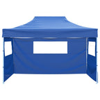 Tenda Pieghevole con 3 Pareti 3x4,5 m Blu