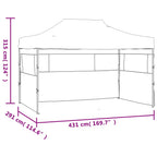 Tenda Pieghevole con 3 Pareti 3x4,5 m Blu