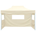 Tenda Pieghevole con 3 Pareti 3x4,5 m Crema