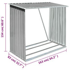 Capannone da Giardino in Acciaio Zincato Grigio 163x83x154 cm