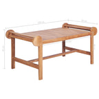 Tavolino da Salotto 100x50x45 cm in Massello di Teak