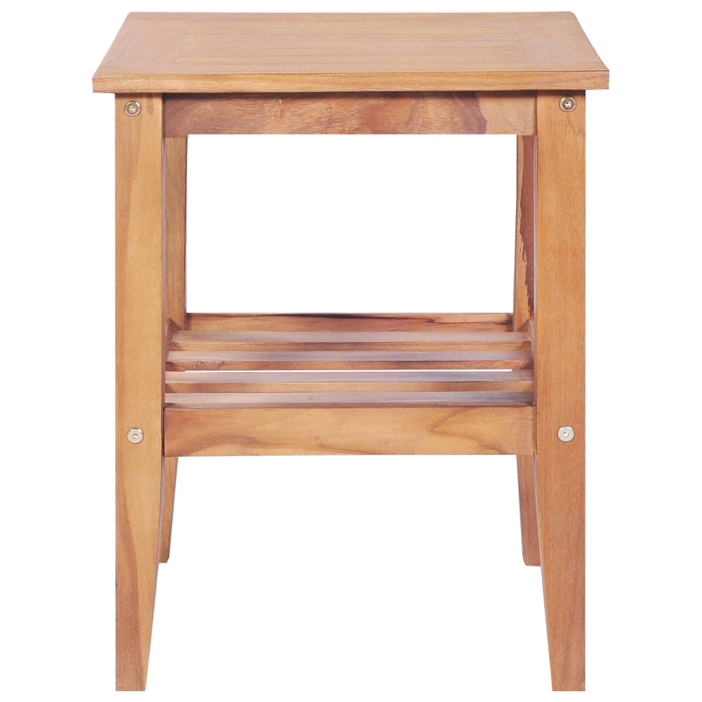 Tavolino da Salotto 40x40x50 cm Quadrato Legno Massello di Teak