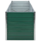 Letto Rialzato Giardino in Acciaio Zincato 240x80x77 cm Verde