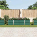 Letto Rialzato Giardino in Acciaio Zincato 320x80x77 cm Verde