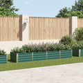 Letto Rialzato Giardino in Acciaio Zincato 320x80x45 cm Verde
