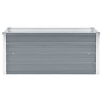 Letto Rialzato Giardino in Acciaio Zincato 100x40x45 cm Grigio