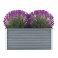 Letto Rialzato Giardino in Acciaio Zincato 100x40x45 cm Grigio