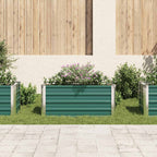 Letto Rialzato Giardino in Acciaio Zincato 100x40x45 cm Verde
