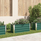 Letto Rialzato Giardino in Acciaio Zincato 100x40x45 cm Verde
