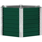 Letto Rialzato Giardino in Acciaio Zincato 129x129x77 cm Verde