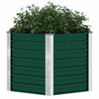 Letto Rialzato Giardino in Acciaio Zincato 129x129x77 cm Verde