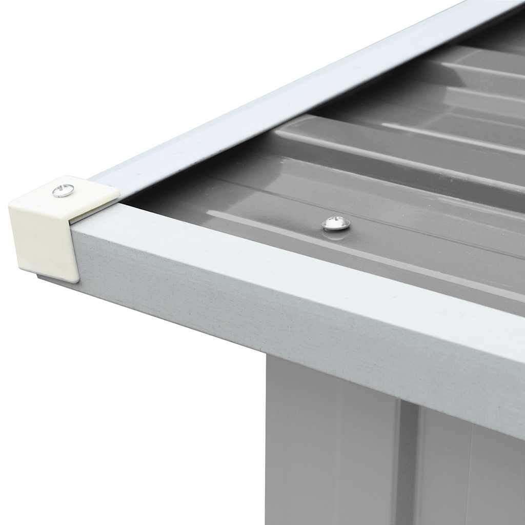 Capannone da Giardino in Acciaio Zincato 172x91x154cm Grigio