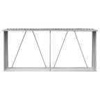 Capannone da Giardino in Acciaio Zincato 330x84x152cm Grigio