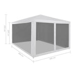 Tenda per Feste con 4 Pareti Laterali in Rete 3x3 m