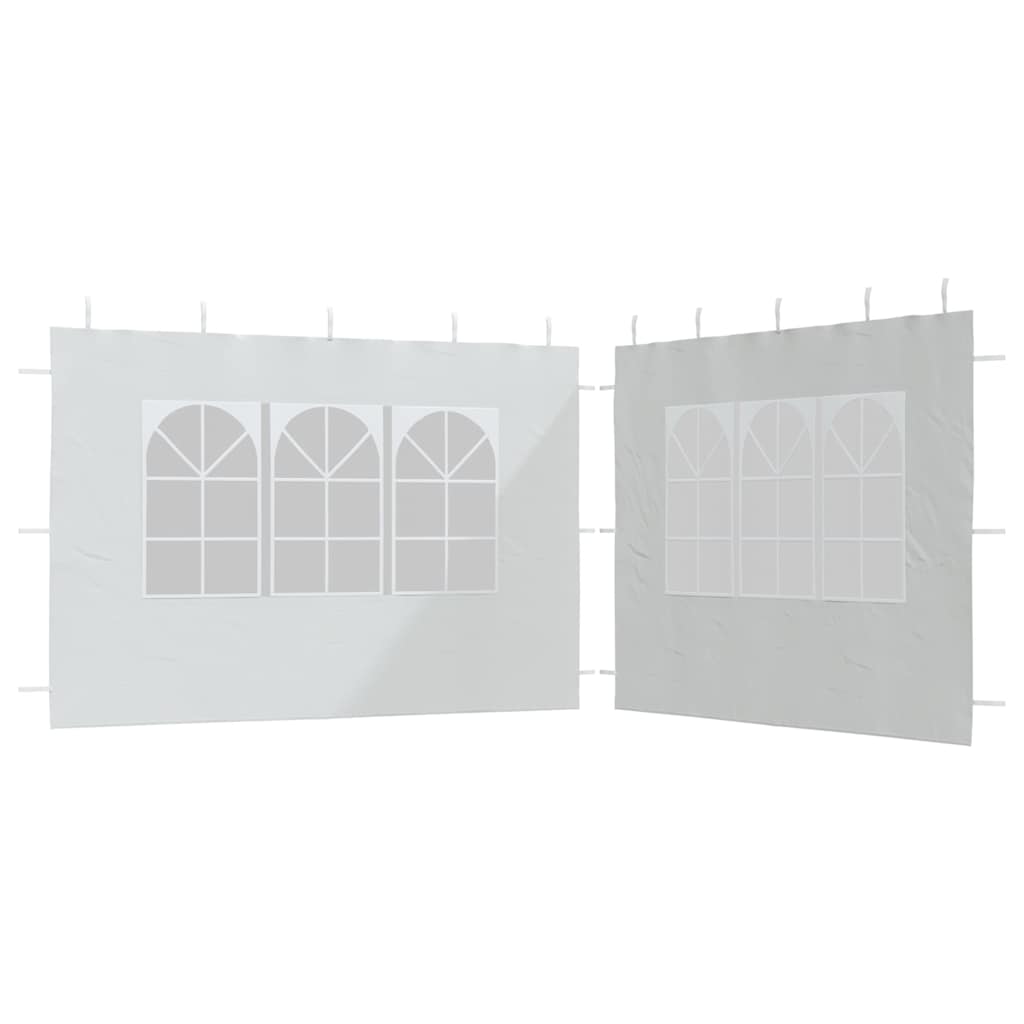 Parete per Tendostruttura in PE 2pz con Finestra Bianco