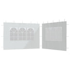Parete per Tendostruttura in PE 2pz con Finestra Bianco